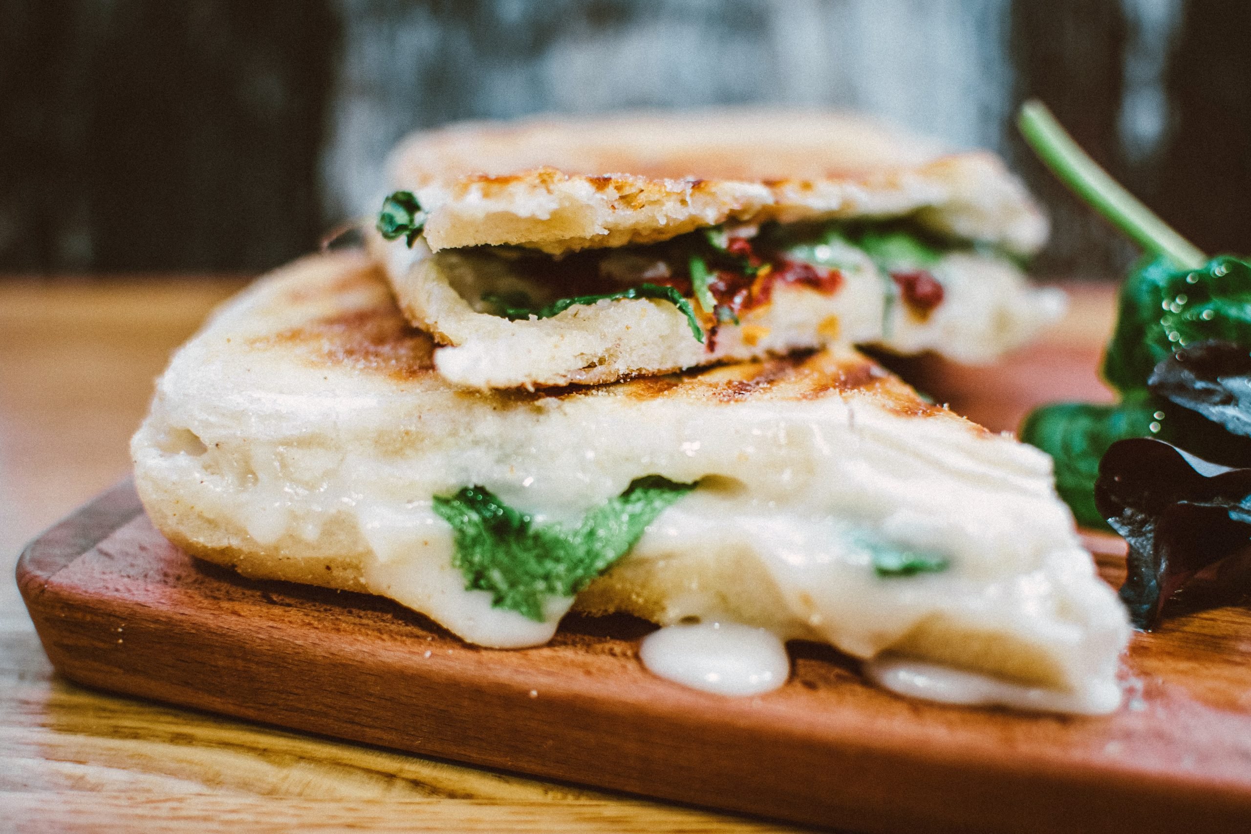 grilled cheese with spinach