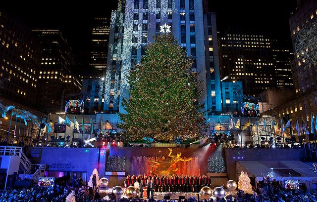Rockefeller Center in New York City, one of the most Christmassy towns in the US