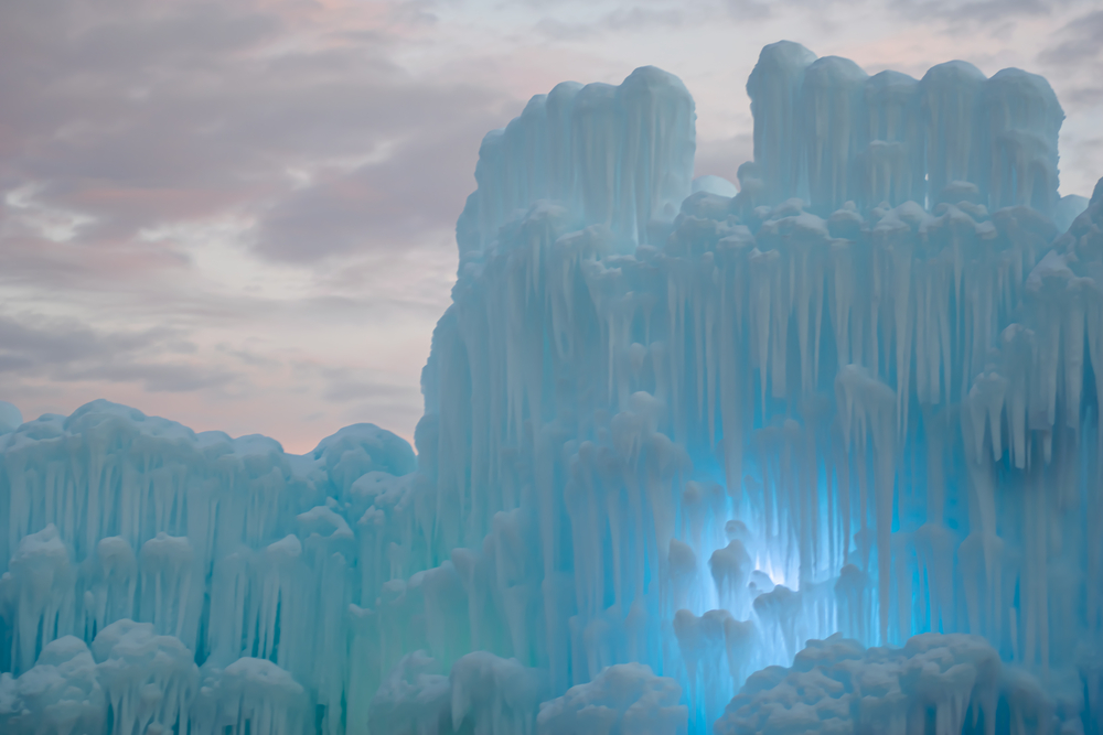 Ice castle in Midway, Utah