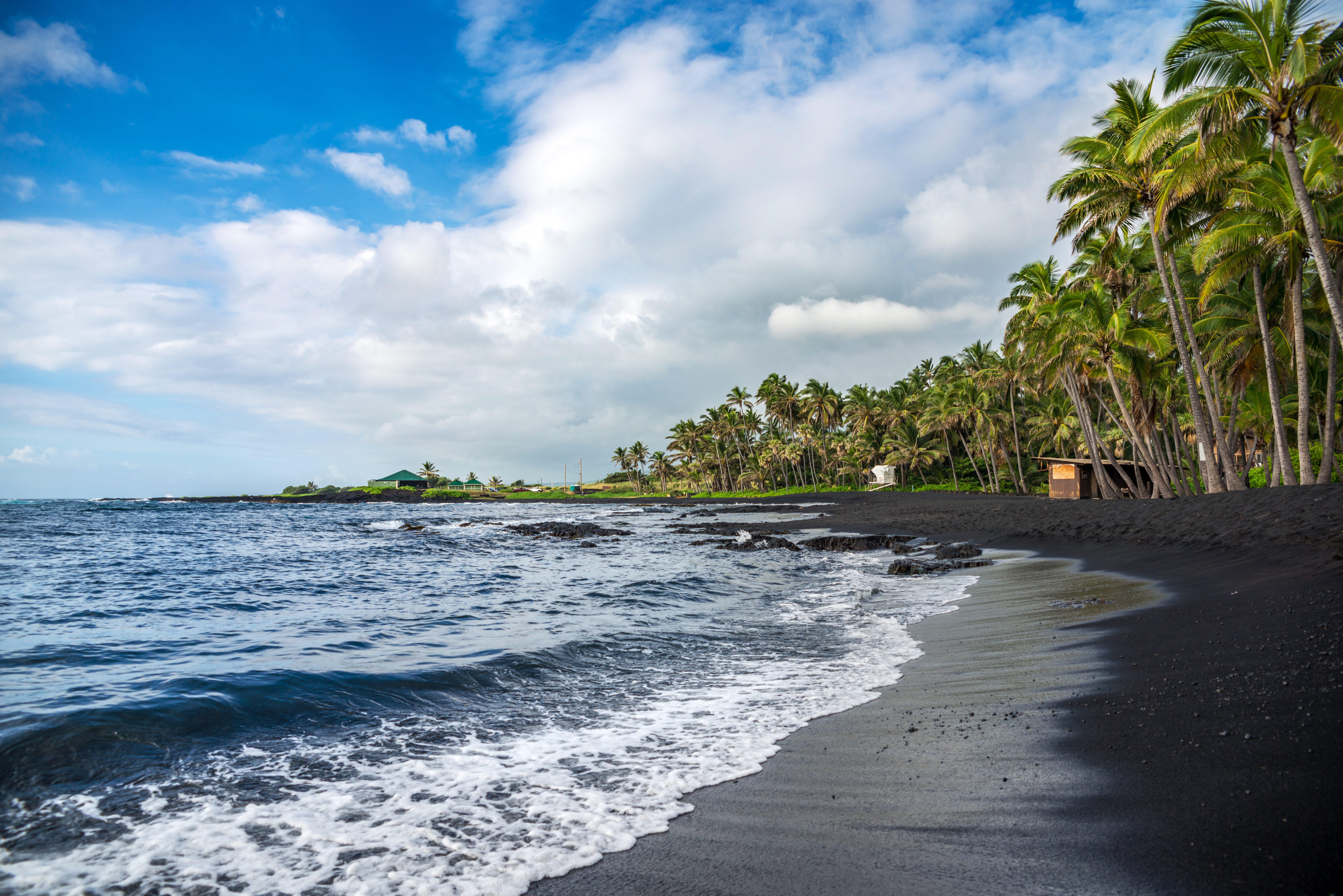 Punalu'u Beach in Hawaii - A Black Sand Beach