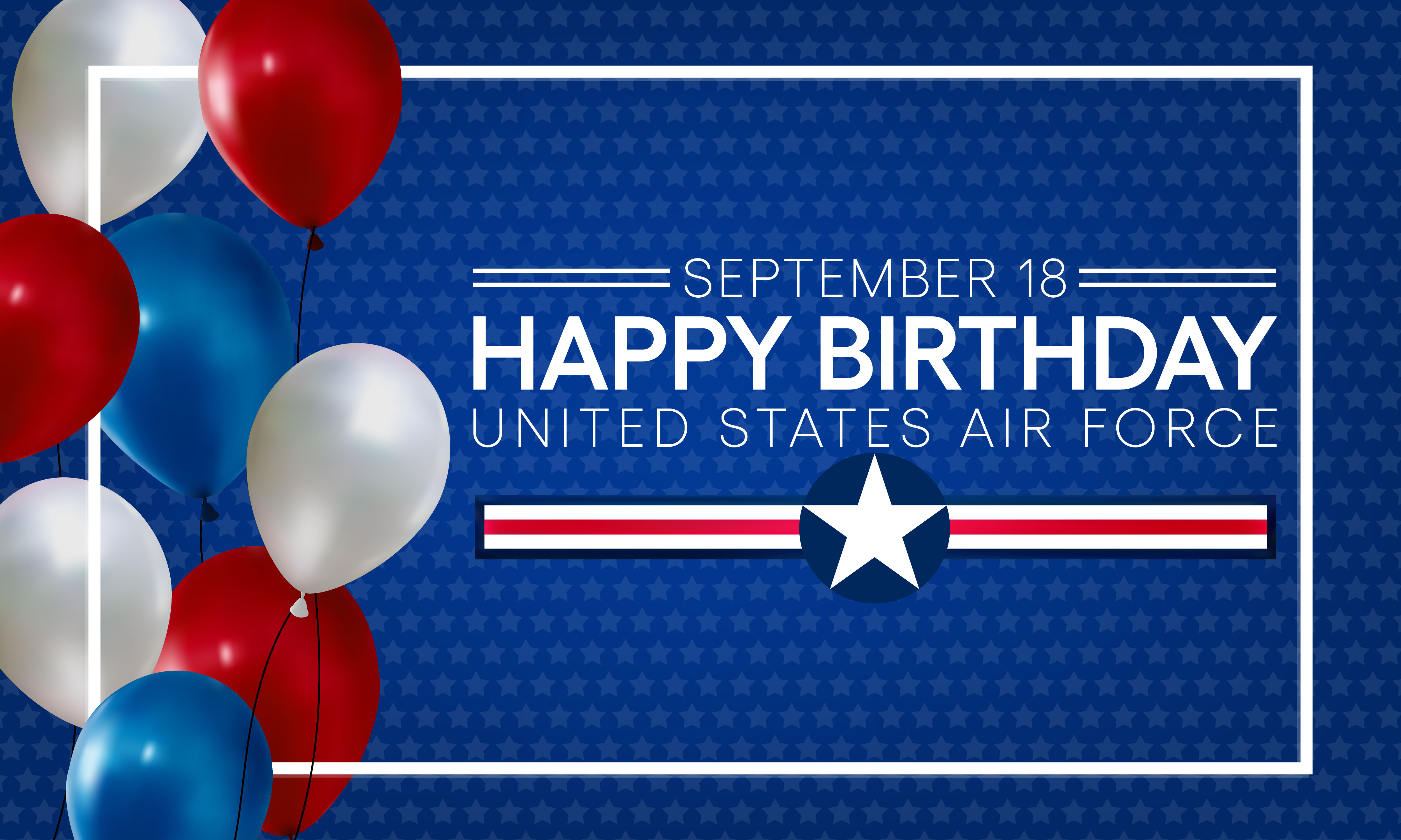 Picture of the Words Happy Birthday United States Air Force