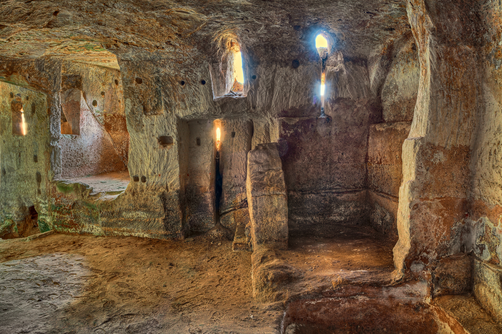 Old cave house in Matera Italy