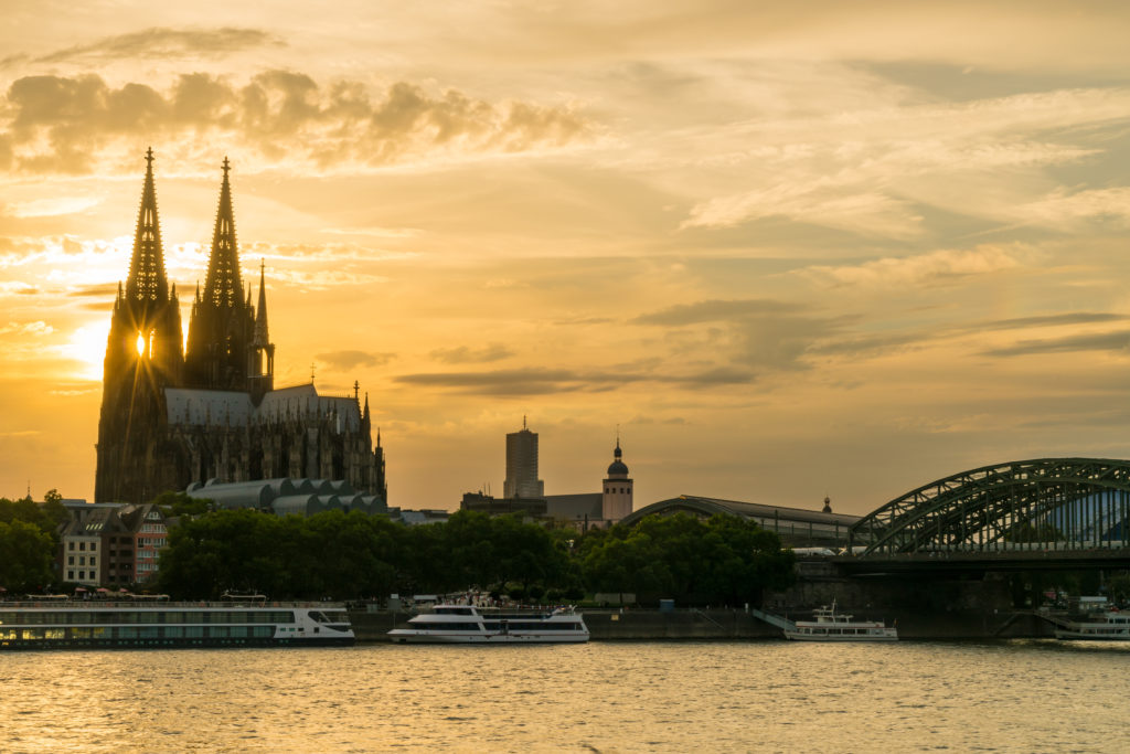 Cologne Cathedral beyond River Rhine
