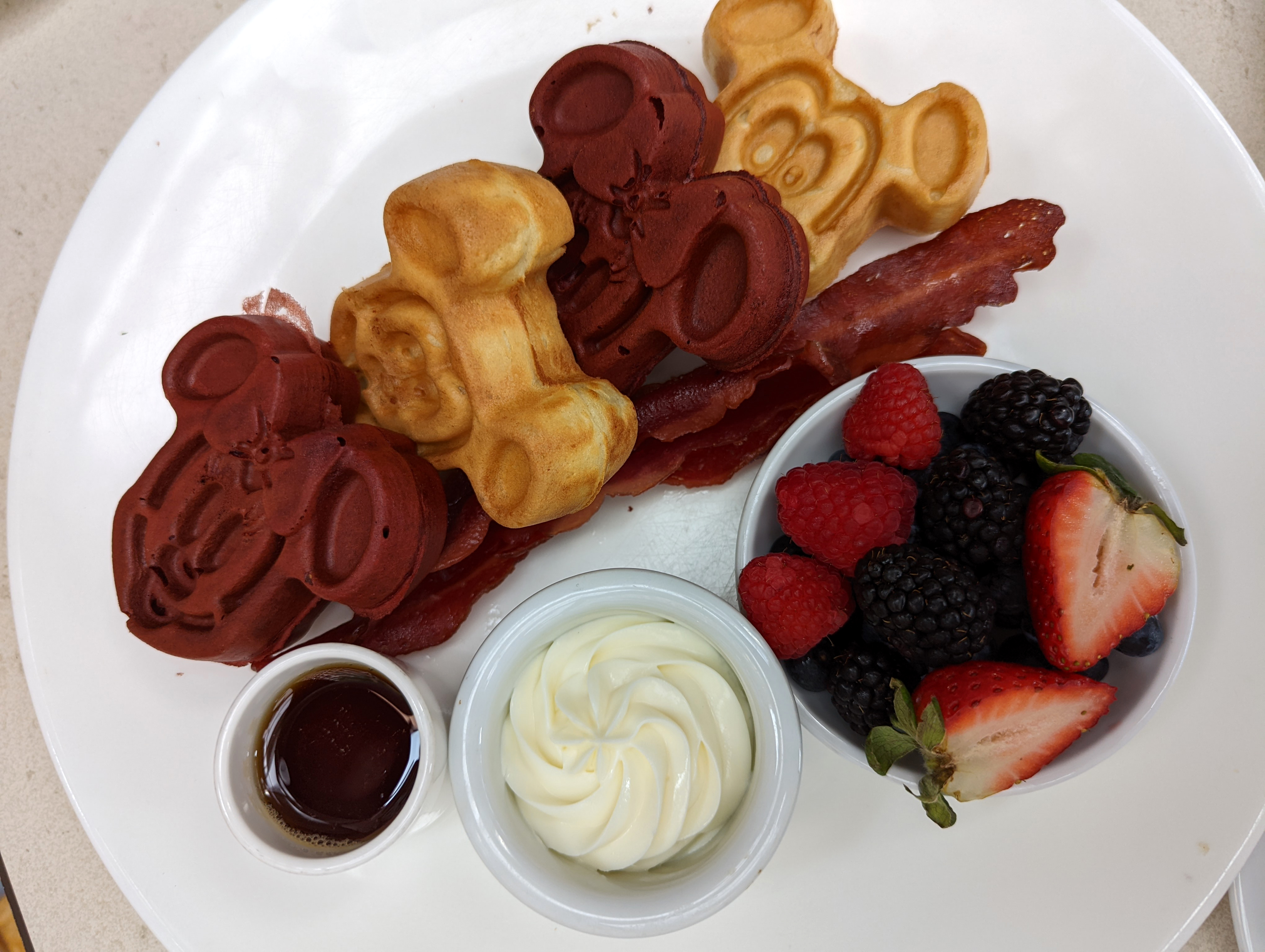 Mickey Shaped Foods at Disney World - Mickey Waffles