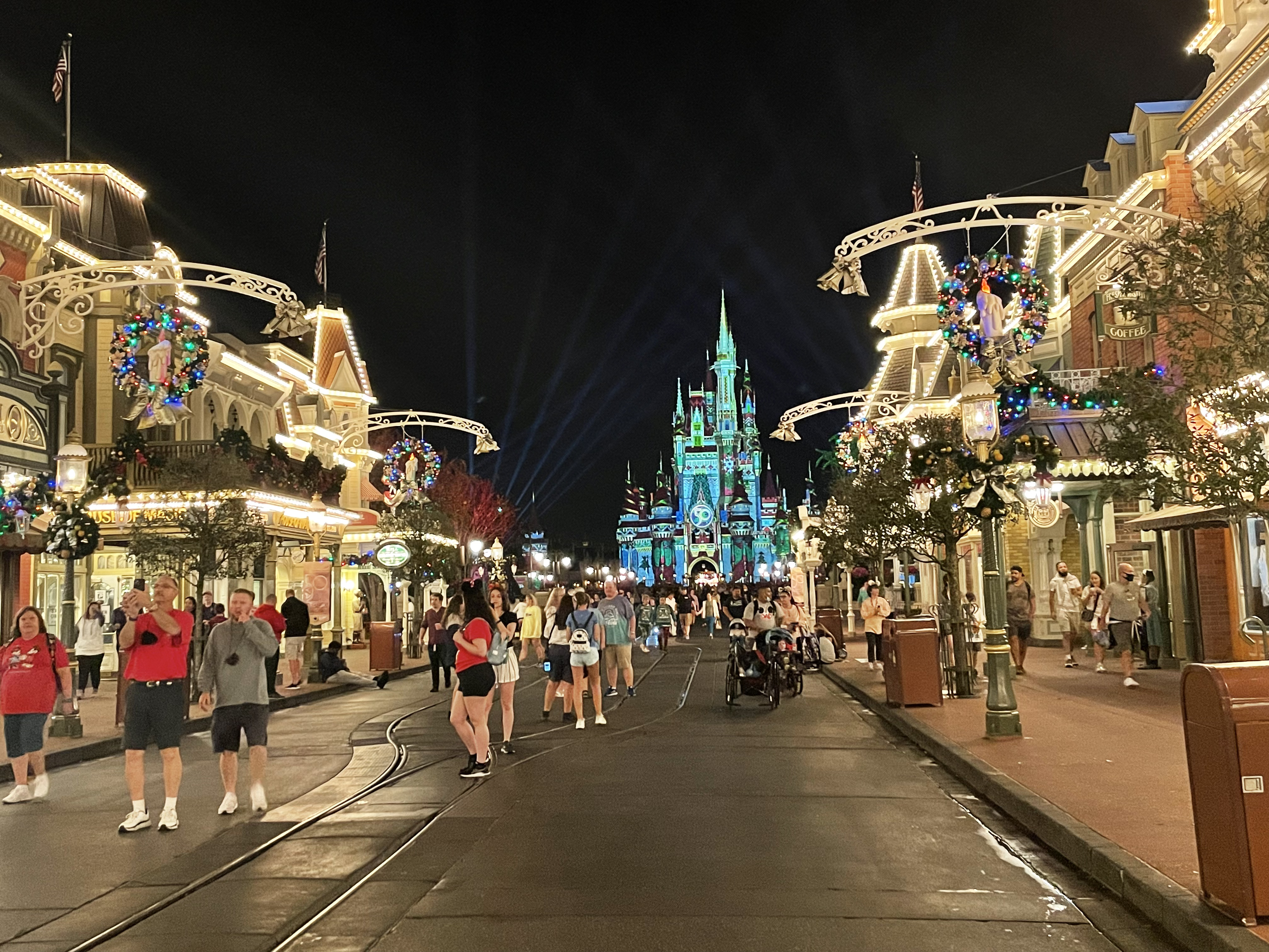 Best Tips for Watching Fireworks at Magic Kingdom with Your Family - Main Street at Night at Magic Kingdom