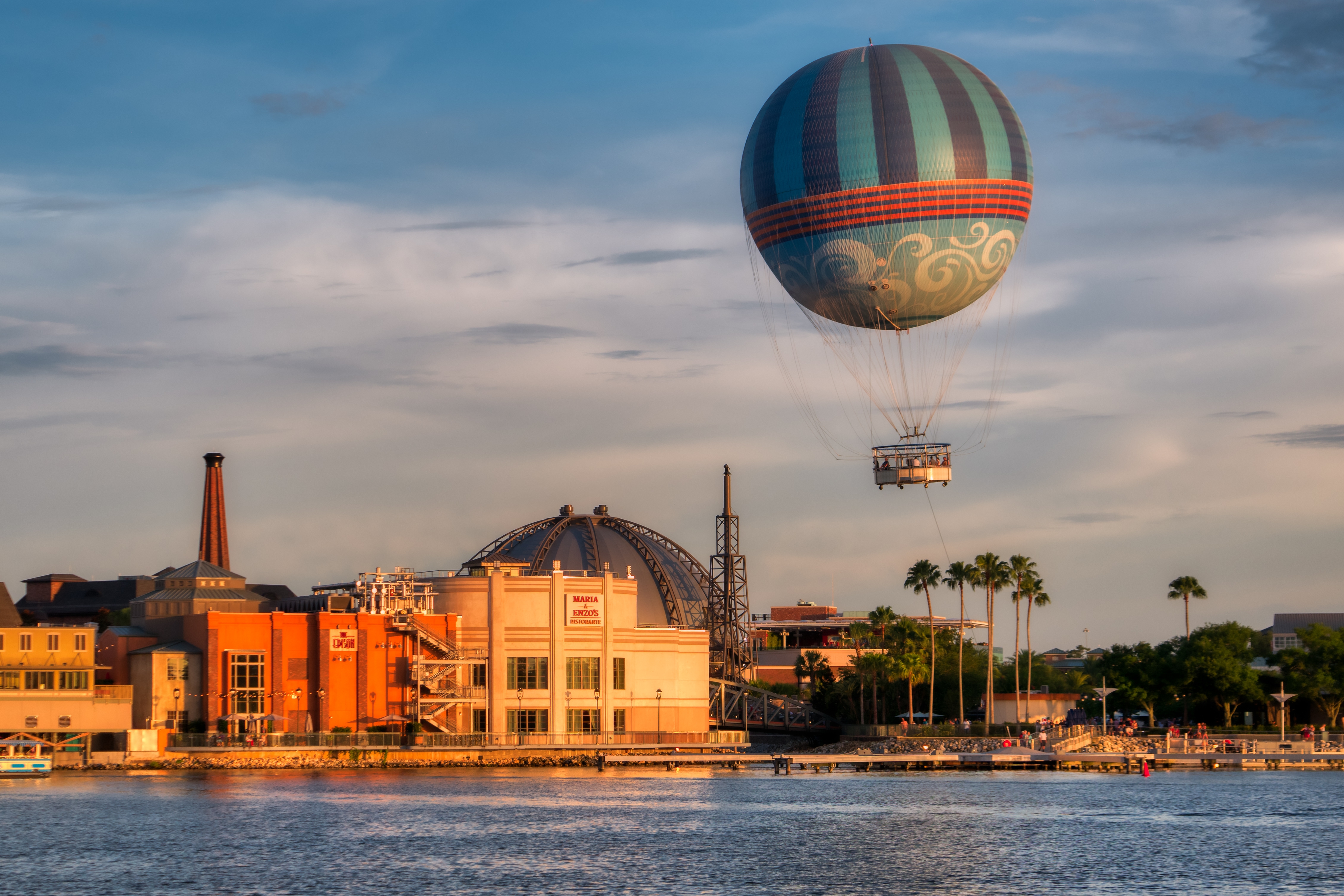 Best Things to Do in Orlando for an Epic Family Vacation - Disney Springs with Hot Air Balloon at Sunset