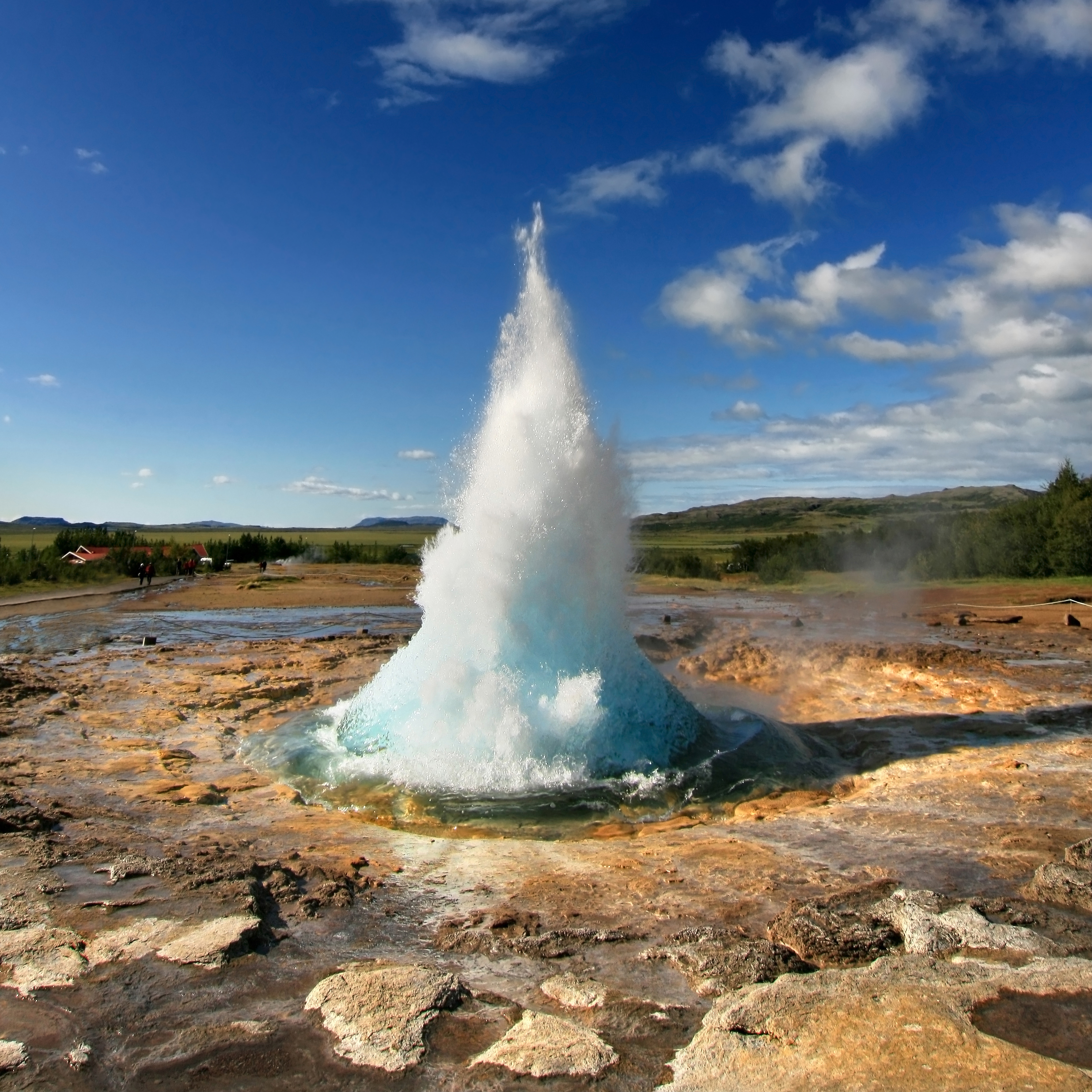 Experience the Amazing Ring Road in Iceland During a Family Vacation - Strokkur Geyser Erupting