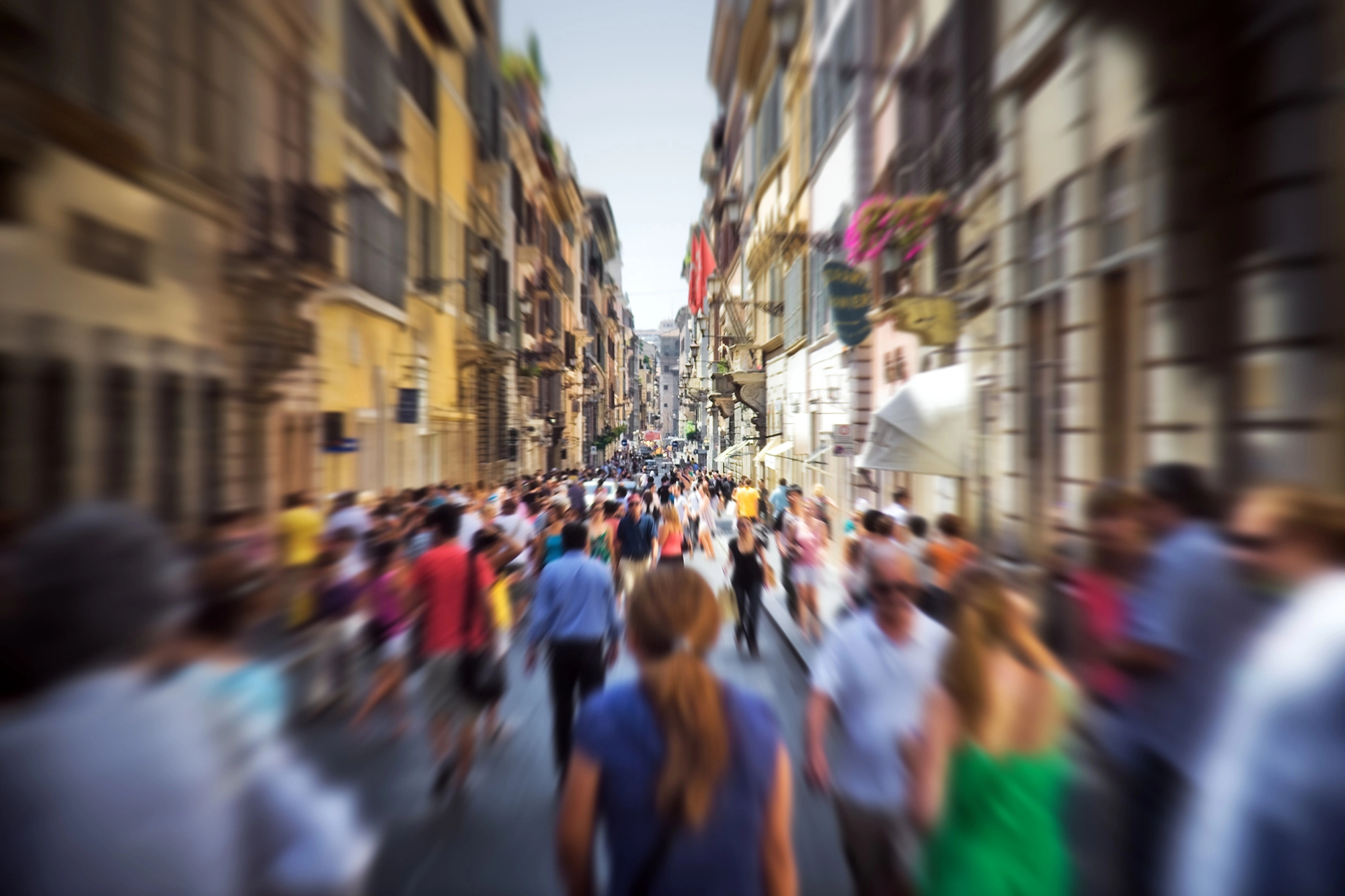 Tips for Solo Female Travelers - Crowded Street in Italy