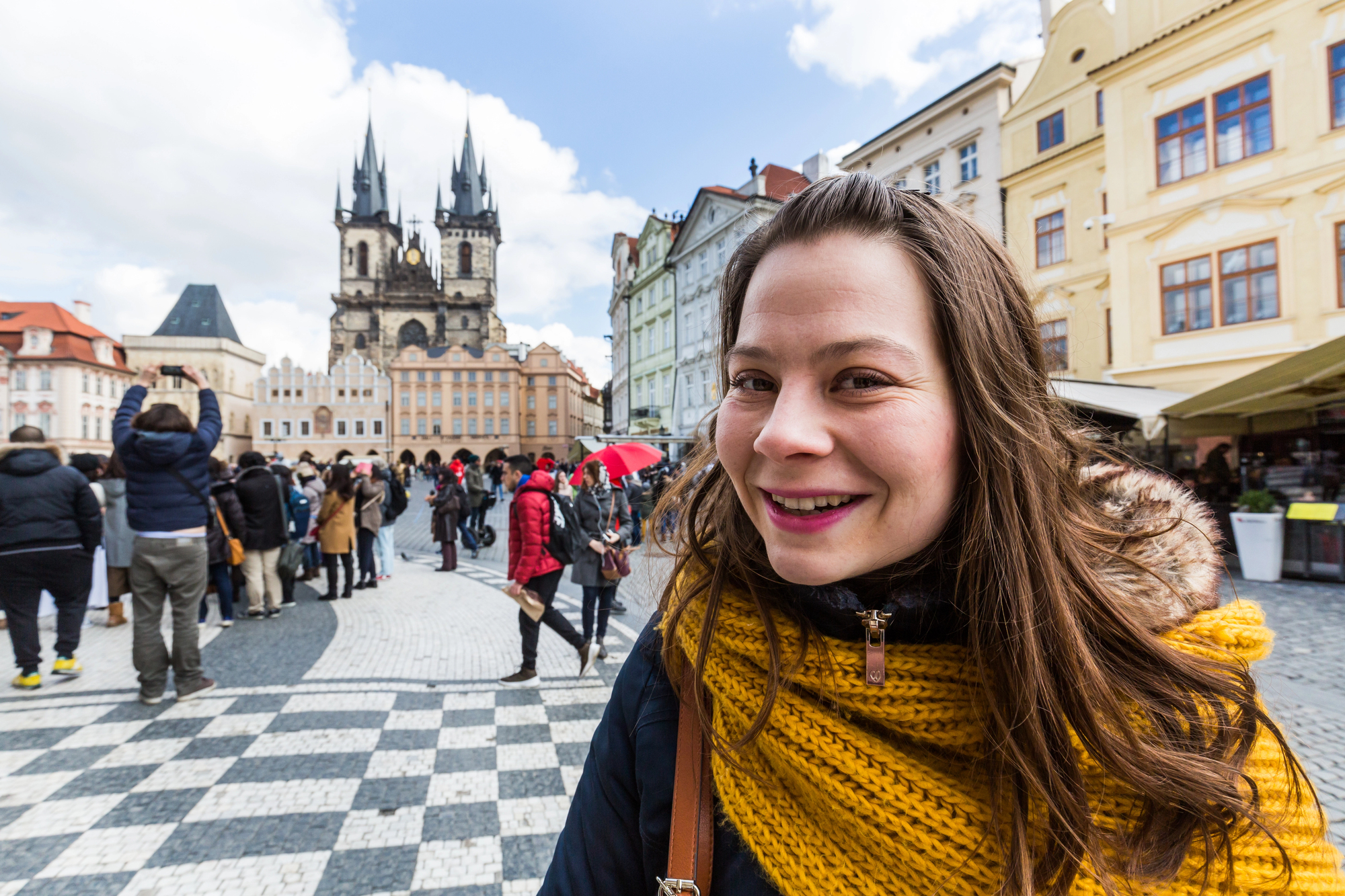 Best Destinations for Solo Female Travelers in Europe - Solo Woman Traveler in Old Town in Prague, Czech Republic