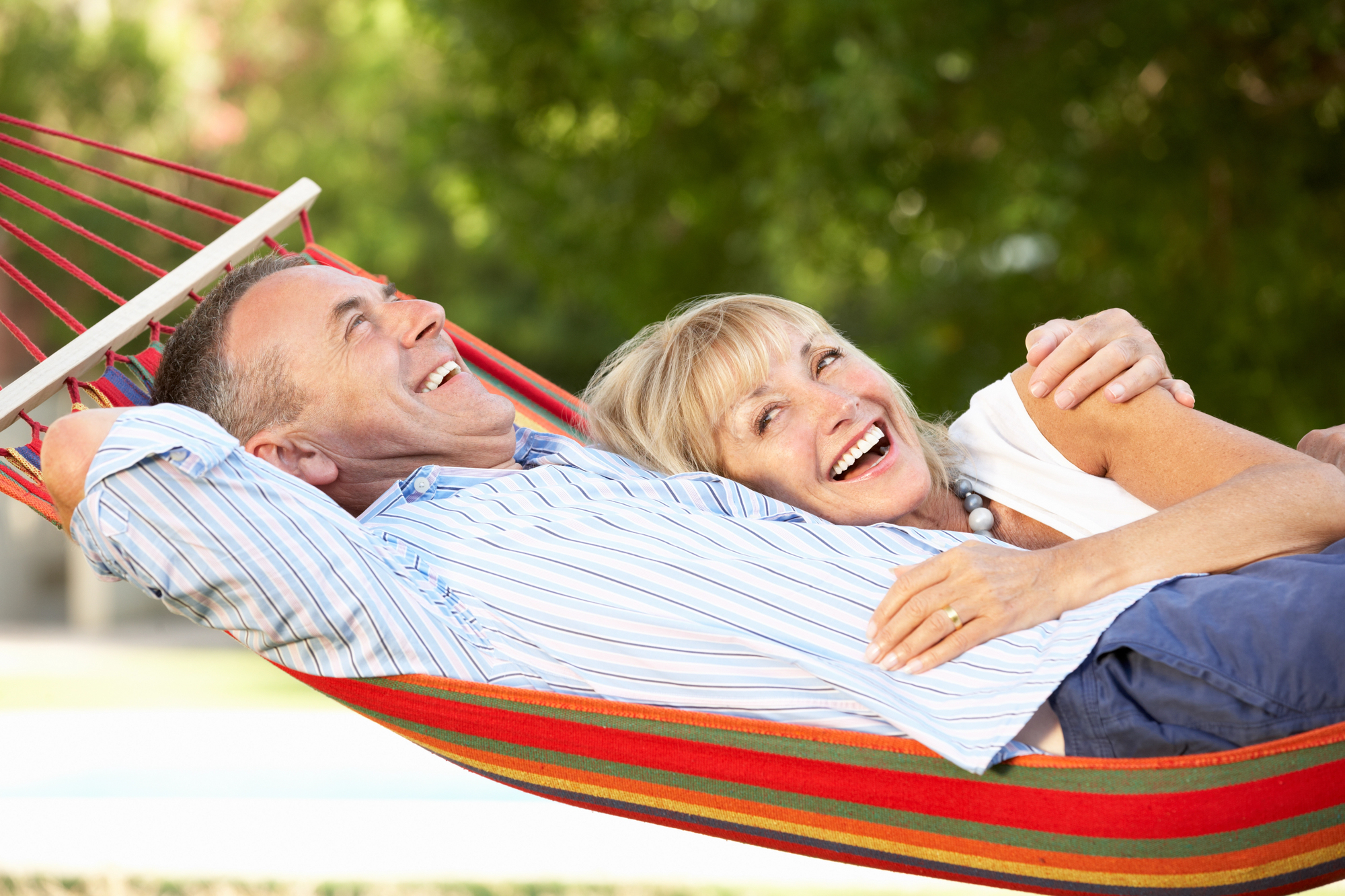 Empty Nesters Relaxing in a Hammock