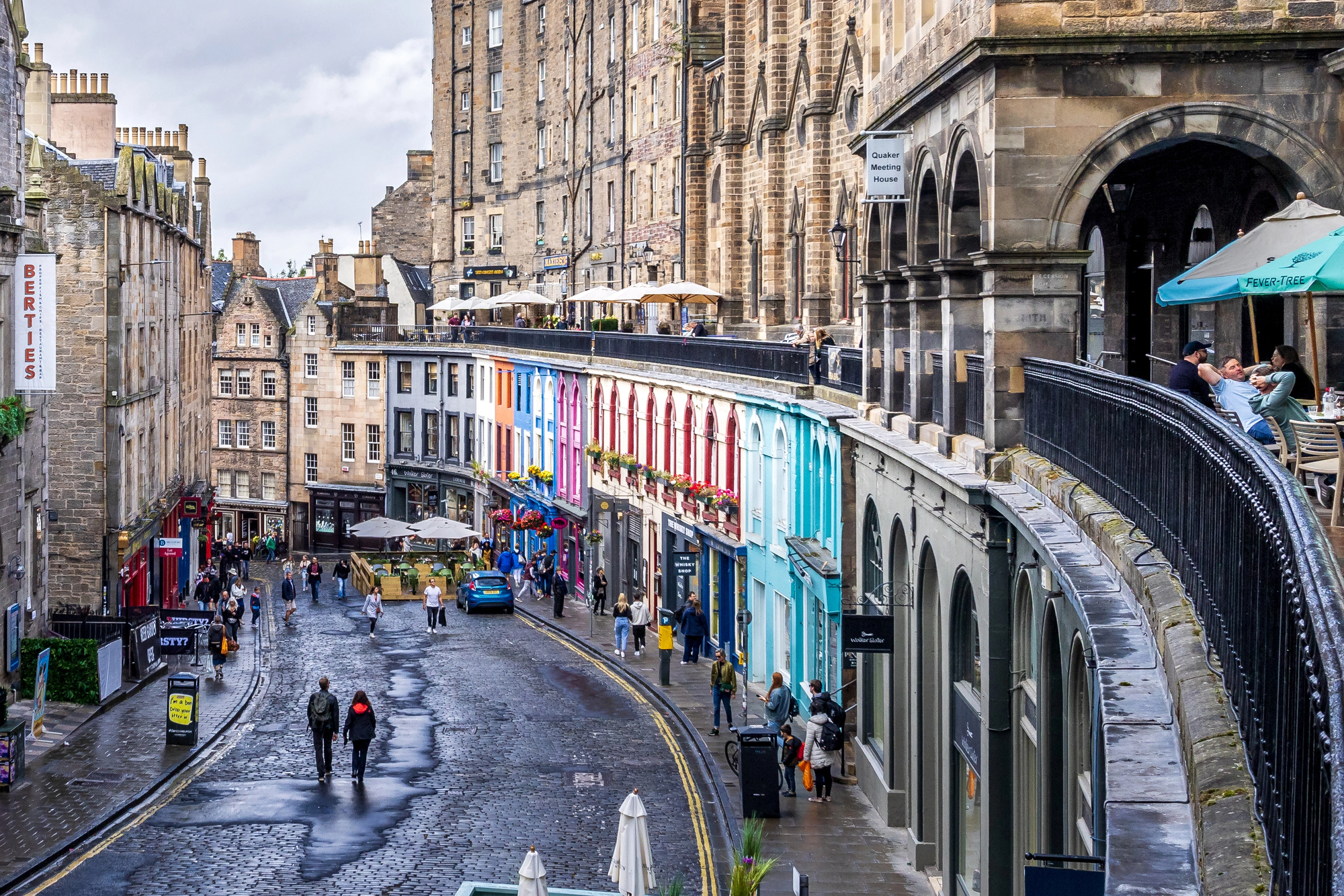 Victoria Street in Edinburgh Scotland