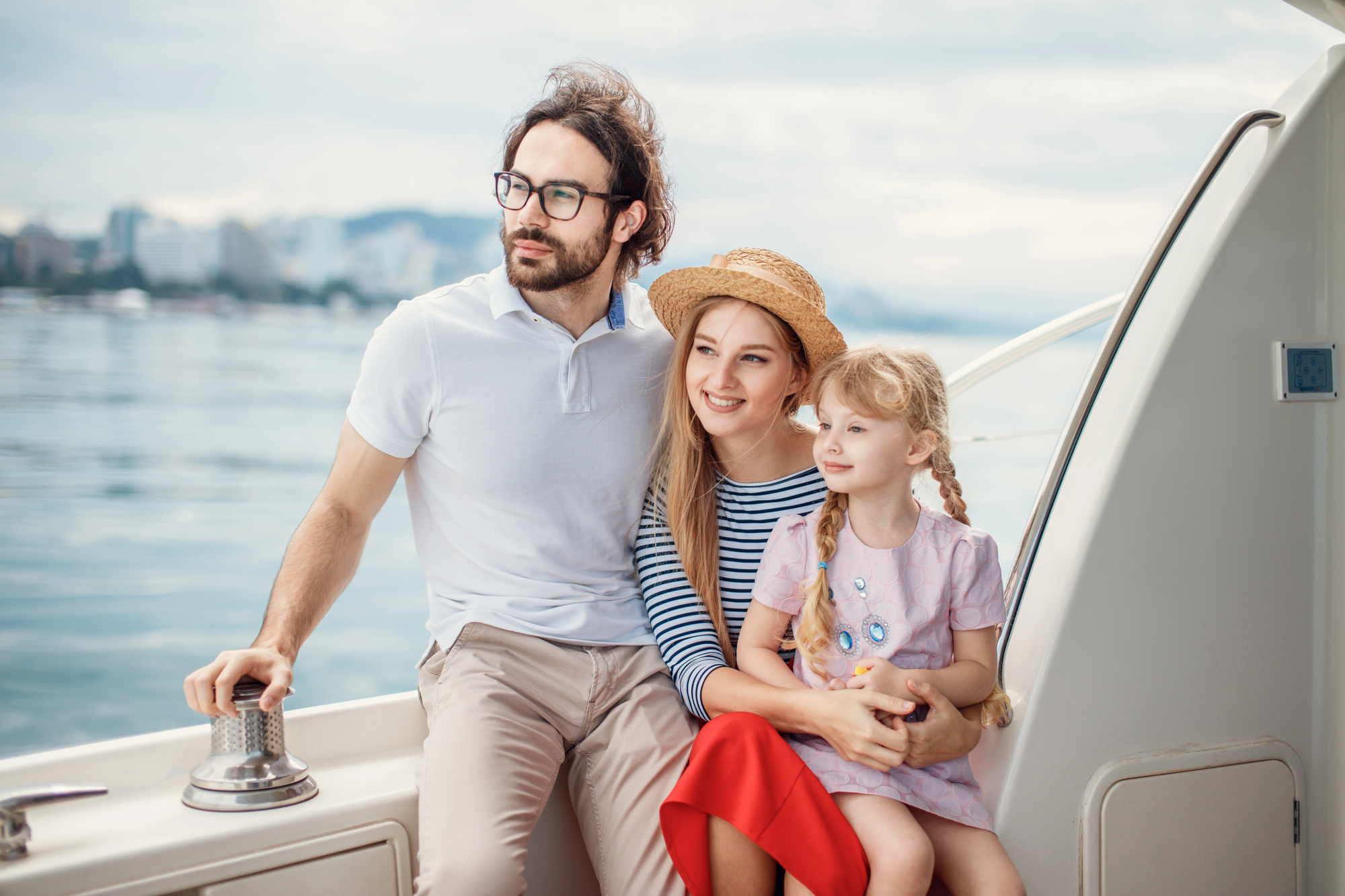 Family on a Yacht